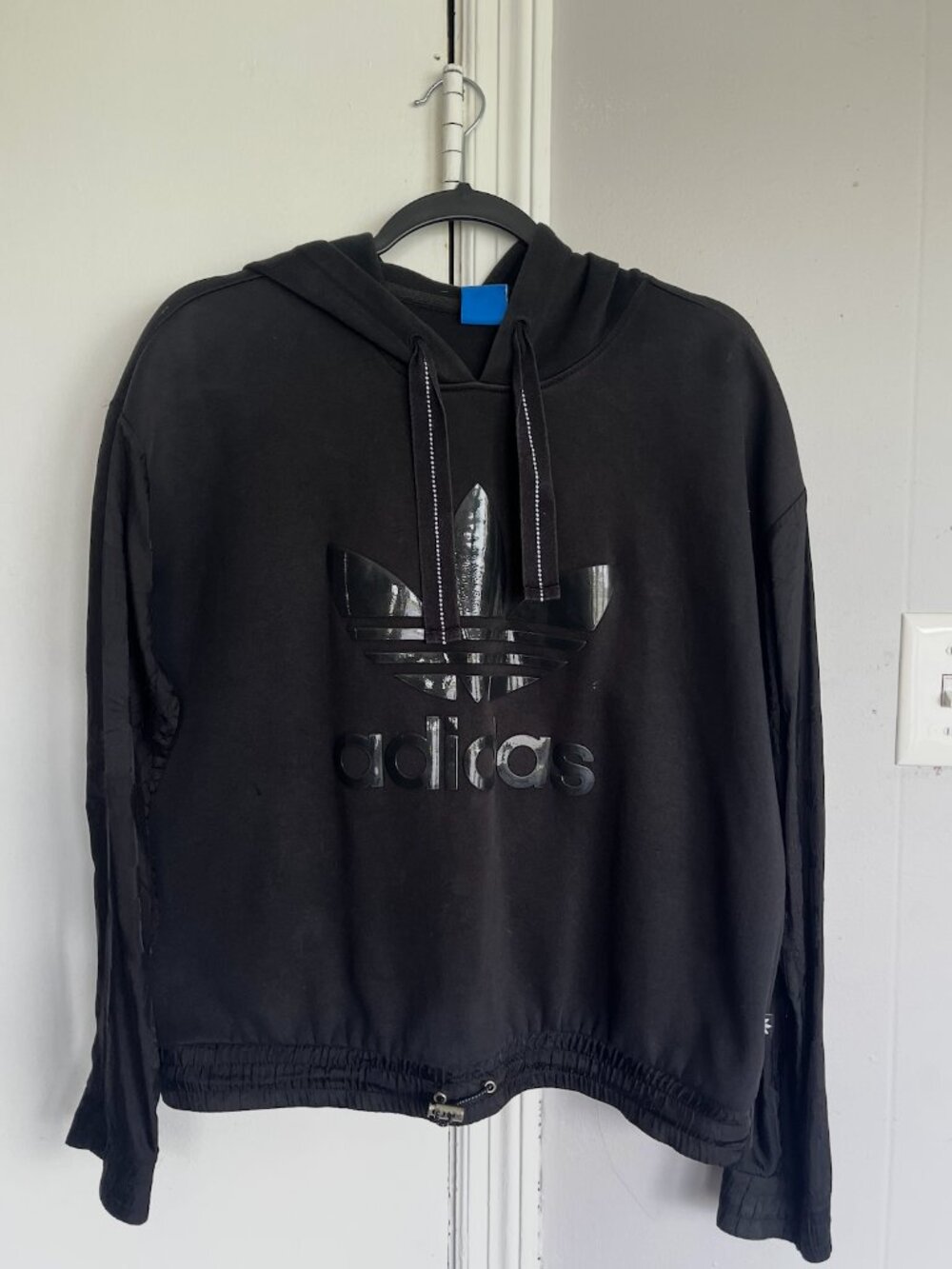 Rare Adidas Originals  All Black Women Hoodie Size Large